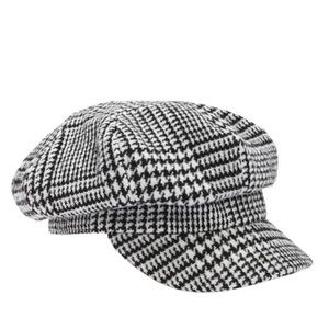 Houndstooth Cabby Hat